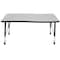 Flash Furniture Rectangle 28 W, 47.5 L, 25 H, Chrome, Laminate, Particleboard, Steel, Grey XU-A3048-CON-GY-T-P-CAS-GG - alternate 5